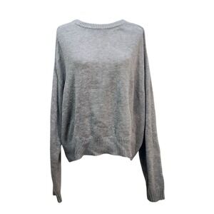 Elodie Knit Sweater Gray‎ Crew Neck Long Sleeve Casual Size Large